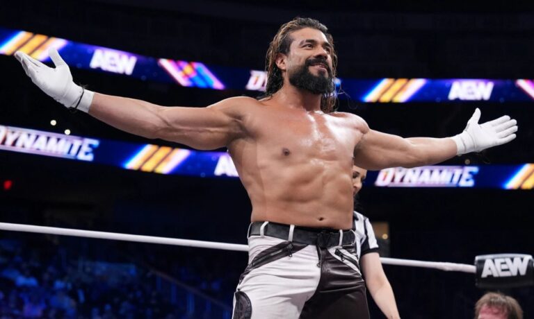 Andrade El Idolo Celebrates Getting First AEW Title