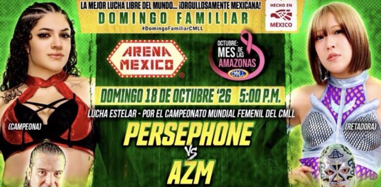 AZM To Challenge Persephone For CMLL Women’s World Title On Sunday